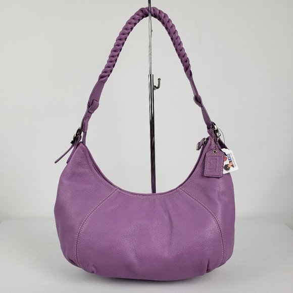 Soprano Purple Leather Hobo Purse